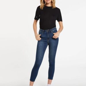 JEANS FEMME 7/8 TAILLE HAUTE/VOLCOM